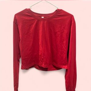 Women's Red Long Sleeve Top